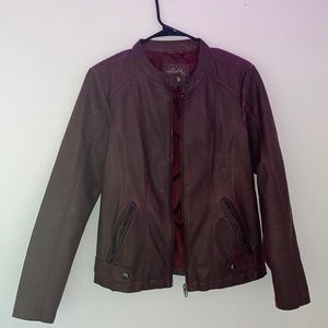 sebby collection faux leather jacket